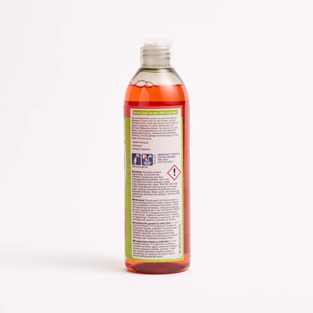 Handgeschirrspülmittel Rhabarber 500ml Seite