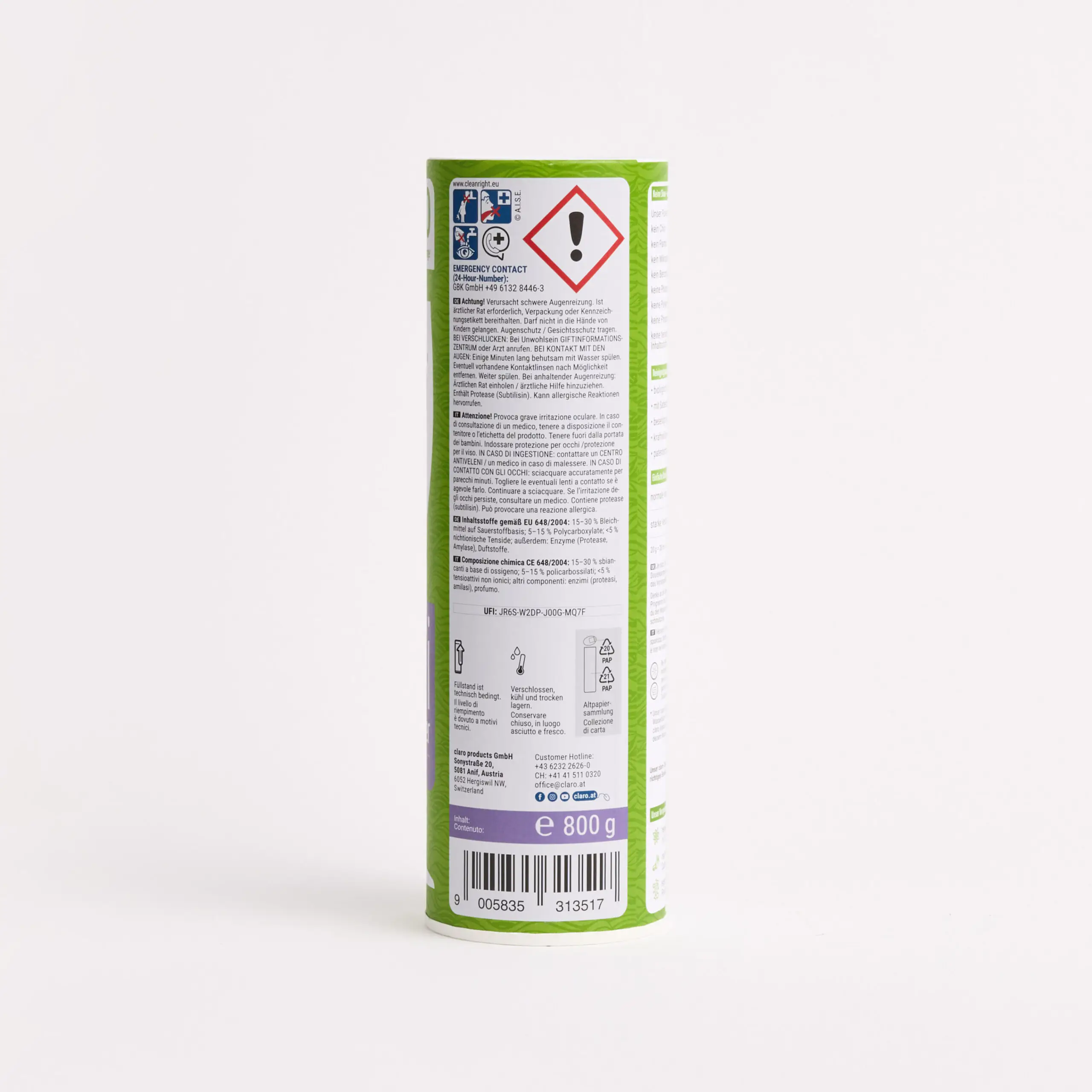 Multi Pulver 800g Dose Seite