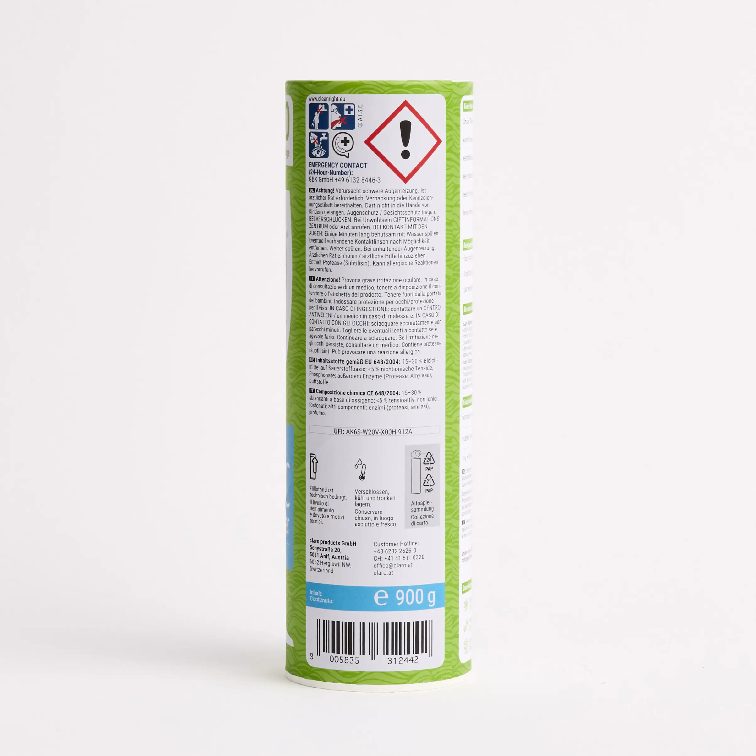 Classic Pulver 900g Dose Seite 2