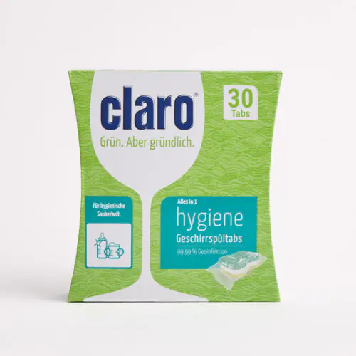 Eine Packung Hygiene Tabs mit 35 Stück Inhalt